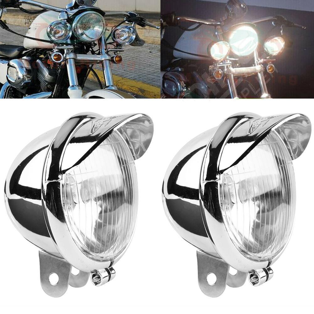 Universal Motorcycle Led Headlight Projector - Lampu Kabut Sepeda Motor Universal Chrome