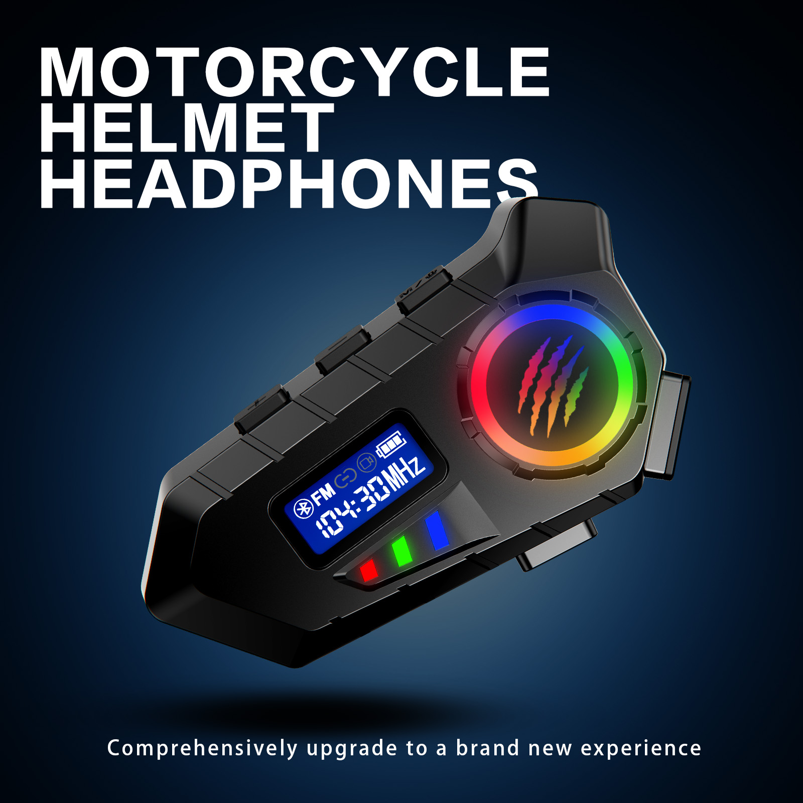 Full Face Motorcycle Helmet With Bluetooth - Y30 Headset Helm Sepeda Motor Layar