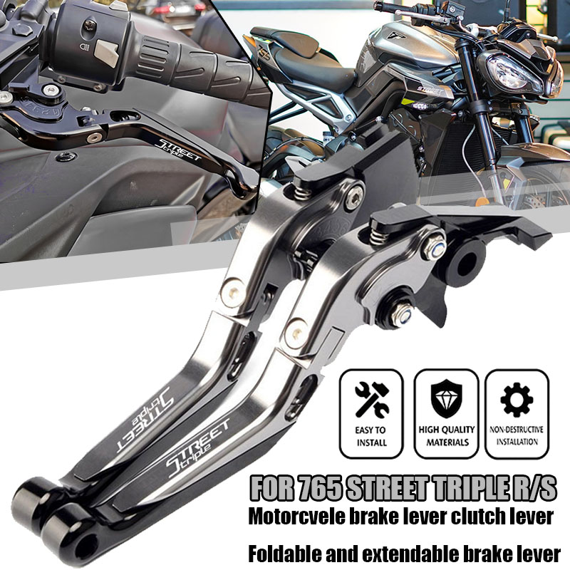 Cnc Aluminum Adjustable Brake Clutch Levers - Untuk 765 Street Triple R/S (BUKAN