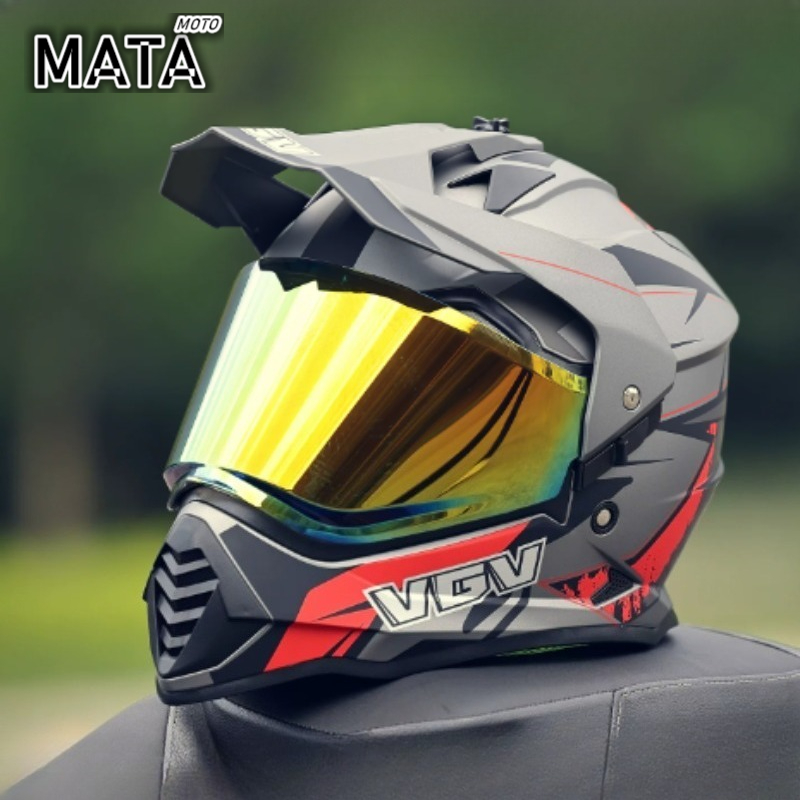 Full Face Motorcycle Helmet With Bluetooth - Helm Motor VGV Motocross Bersertifikasi ECE