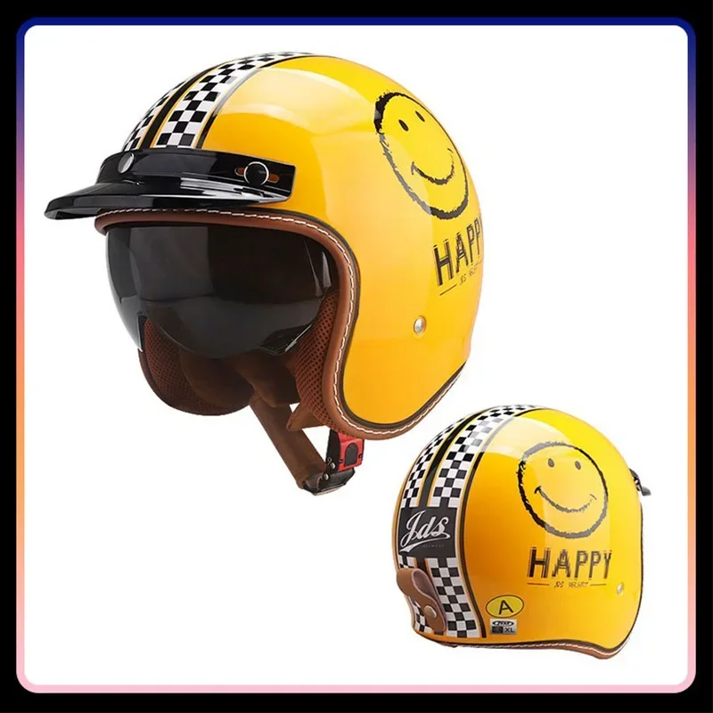 Helm Sepeda Motor Open Face Pr - Vintage Open Face Retro Helmet ulasan dan harga