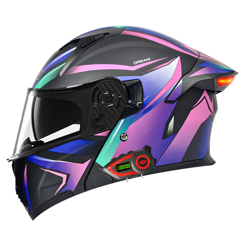 Helm Motor DOT Double Visor Mo - Modular Flip Up Motorcycle Helmet Dot Approved ulasan dan harga