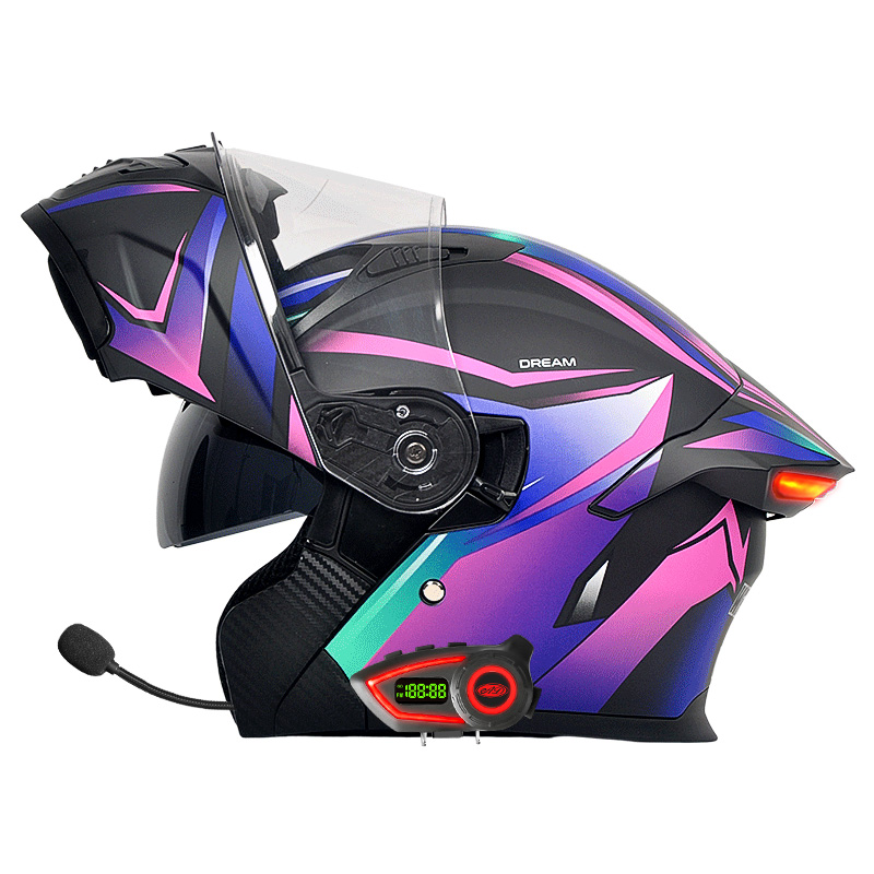 Helm Motor DOT Double Visor Mo - Modular Flip Up Motorcycle Helmet Dot Approved ulasan dan harga