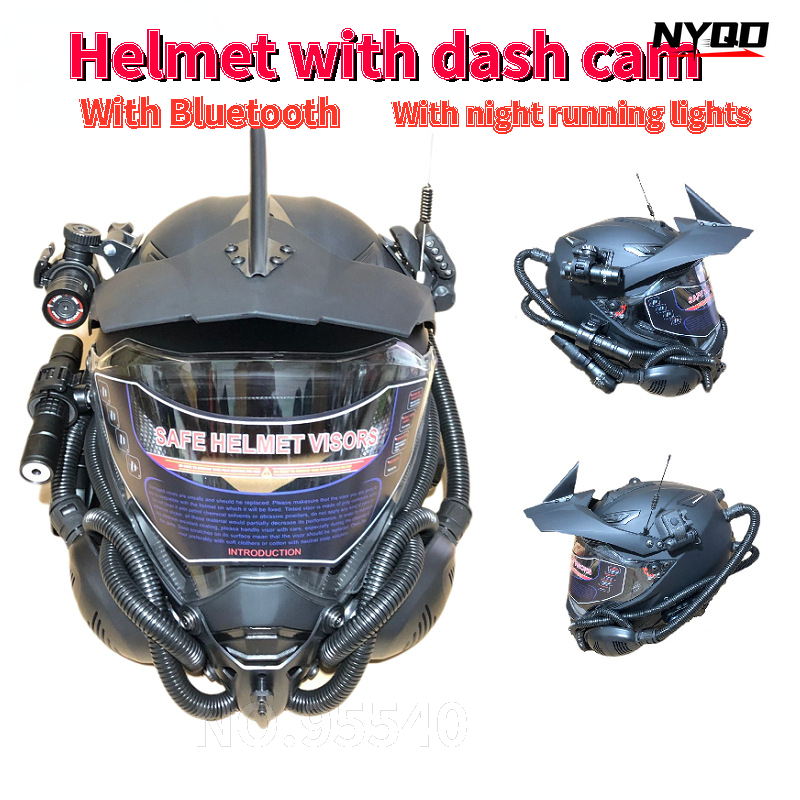 Rally helm sepeda motor off-ro - Full Face Motorcycle Helmet With Bluetooth ulasan dan harga