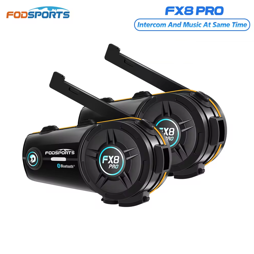 2pcs Fodsports FX8 Pro Interko - Universal Motorcycle Helmet Intercom Headset ulasan dan harga