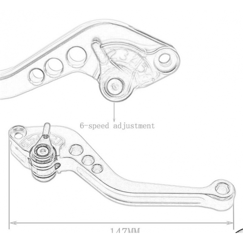 Tuas Kopling Rem Pendek untuk  - Cnc Aluminum Adjustable Brake Clutch Levers ulasan dan harga
