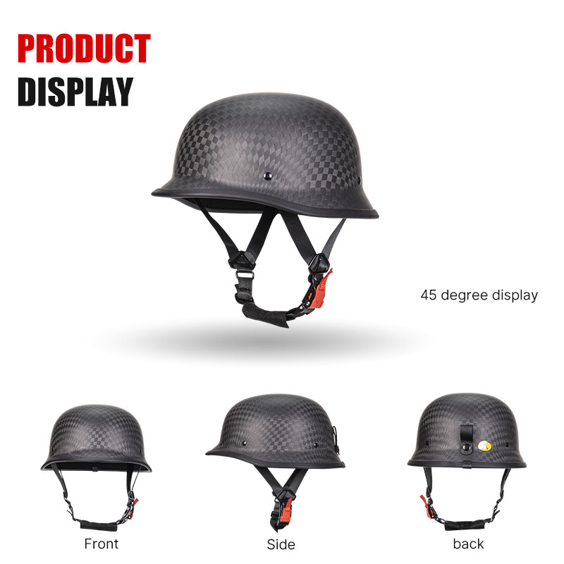 Helm Setengah Serat Karbon Tem - Carbon Fiber Lightweight Motorcycle Helmet ulasan dan harga