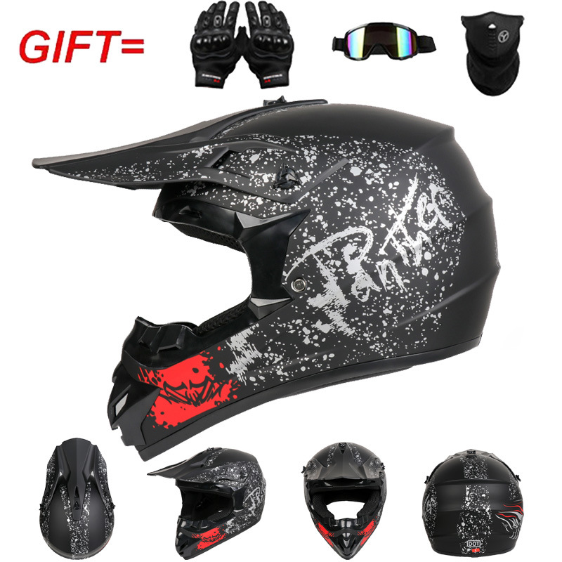 Helm Motor Off Road Full Face  - Off Road Motocross Helmet Goggles Set ulasan dan harga