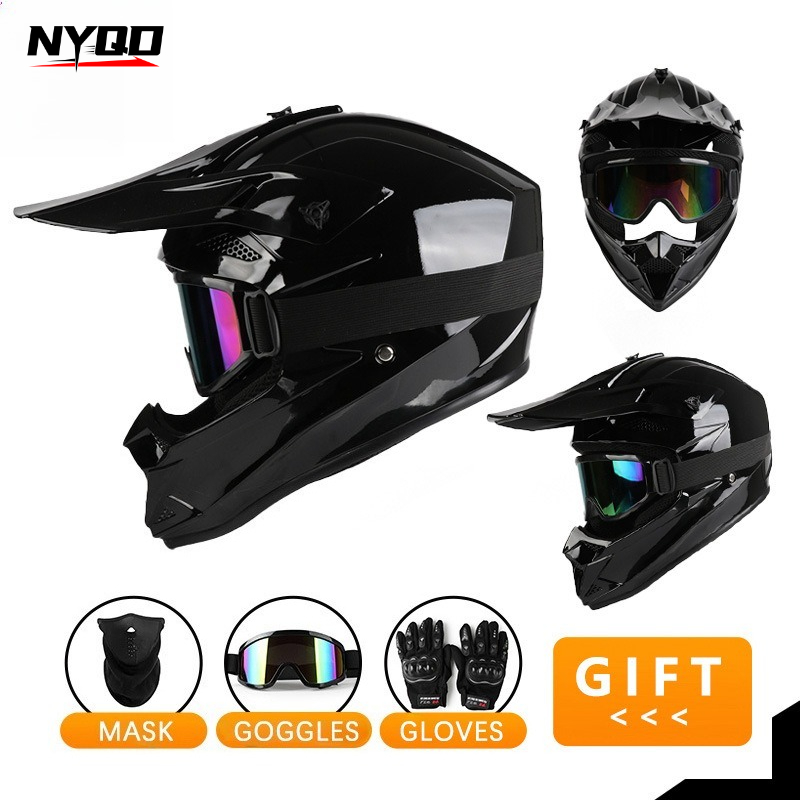 Helm Motocross Penuh yang Dapa - Off Road Motocross Helmet Goggles Set ulasan dan harga