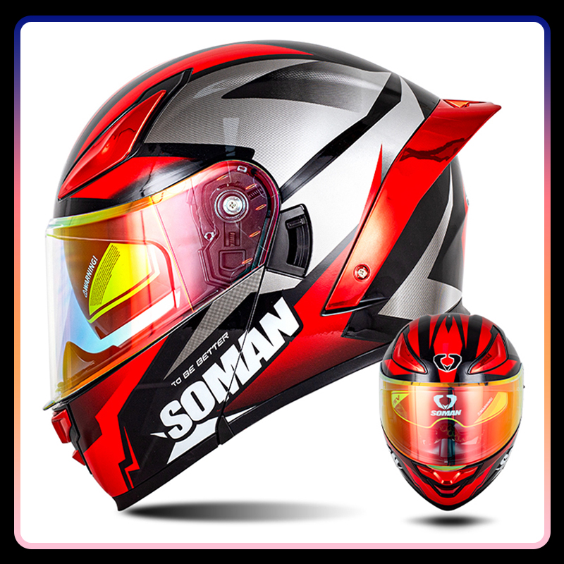 Helm Sepeda Motor Pria Helm Fl - Modular Flip Up Motorcycle Helmet Dot Approved ulasan dan harga