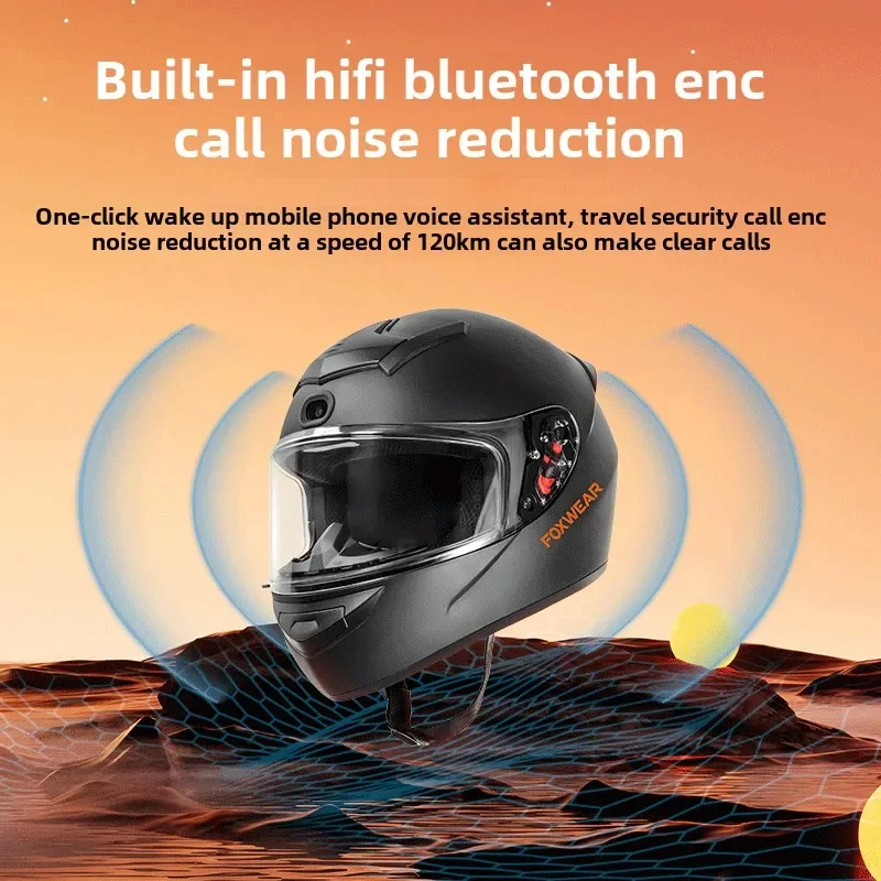 Helm sepeda motor kecerdasan A - Full Face Motorcycle Helmet With Bluetooth ulasan dan harga