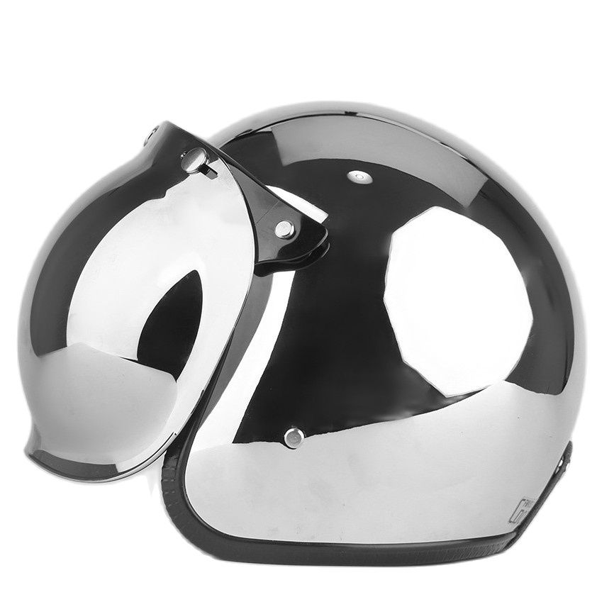 Helm Sepeda Motor Wajah Terbuk - Vintage Open Face Retro Helmet ulasan dan harga