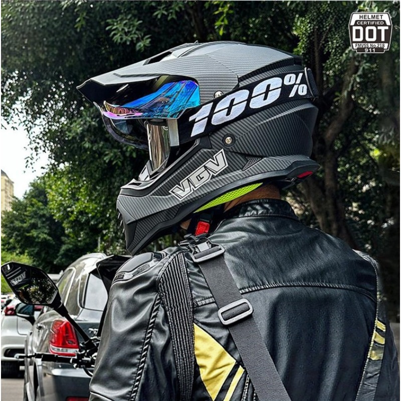 Helm Motor VGV Motocross Berse - Full Face Motorcycle Helmet With Bluetooth ulasan dan harga