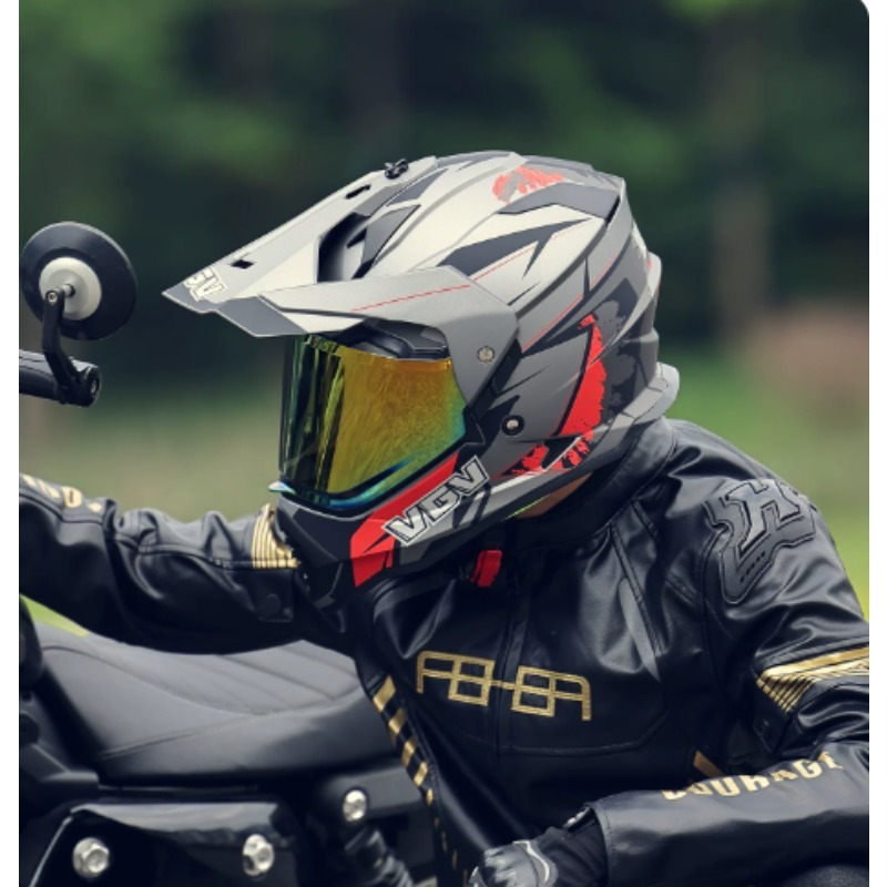 Helm Motor VGV Motocross Berse - Full Face Motorcycle Helmet With Bluetooth ulasan dan harga