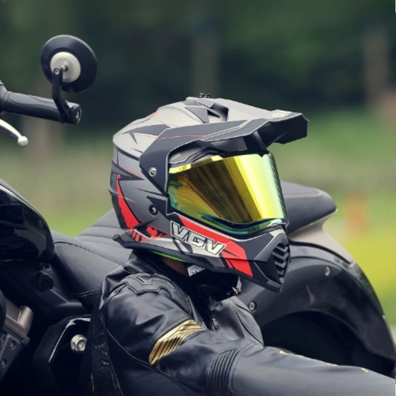 Helm Motor VGV Motocross Berse - Full Face Motorcycle Helmet With Bluetooth ulasan dan harga