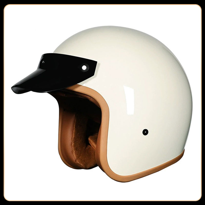 Helm Motor Vintage 3/4 Open Fa - Vintage Open Face Retro Helmet ulasan dan harga
