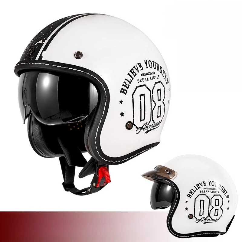 Helm Motor Open Face HOT Vinta - Vintage Open Face Retro Helmet ulasan dan harga