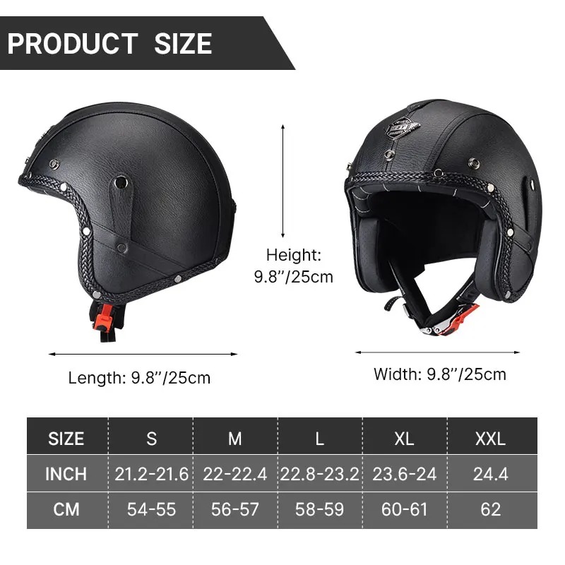 Helm Motor Klasik KAESE Warna  - Vintage Open Face Retro Helmet ulasan dan harga